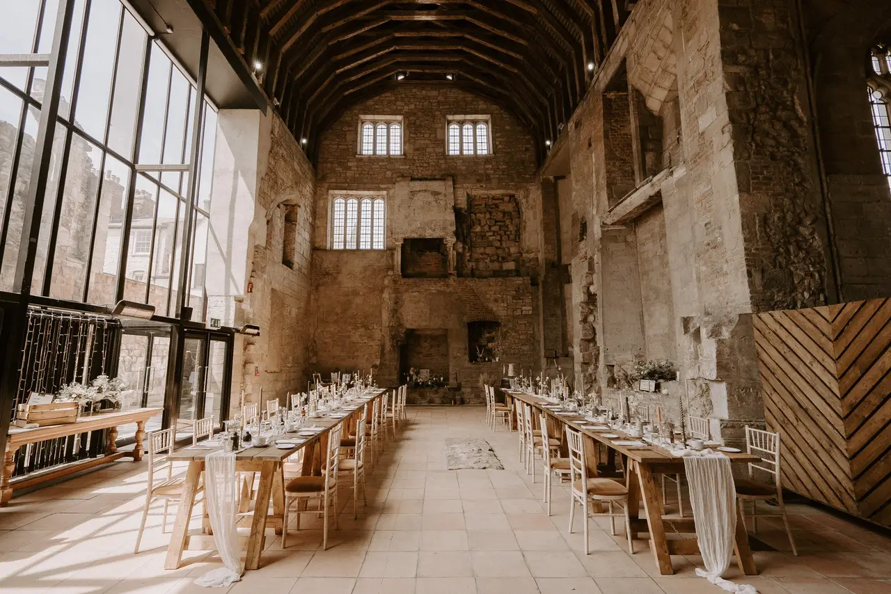 The interior of Gloucester Blackfriars Priory Wedding Venue Cotswolds