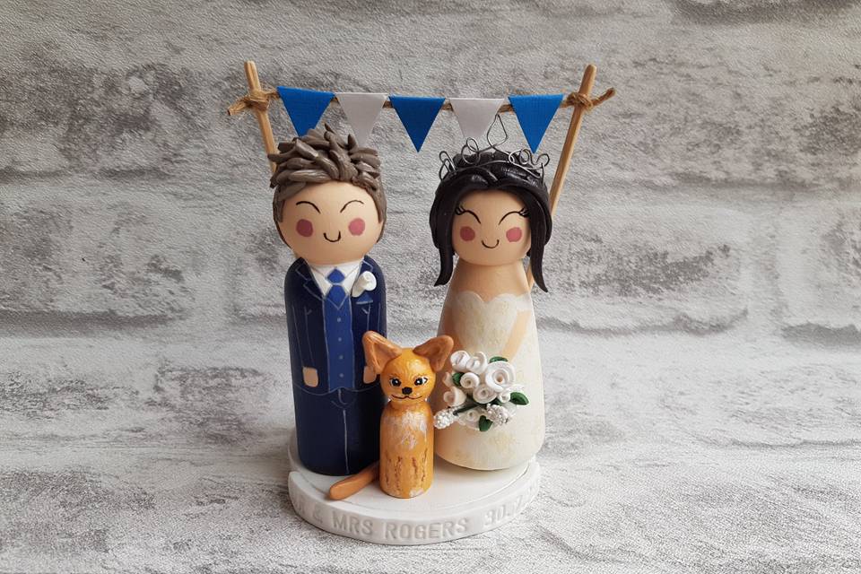Cat bride and groom toppers