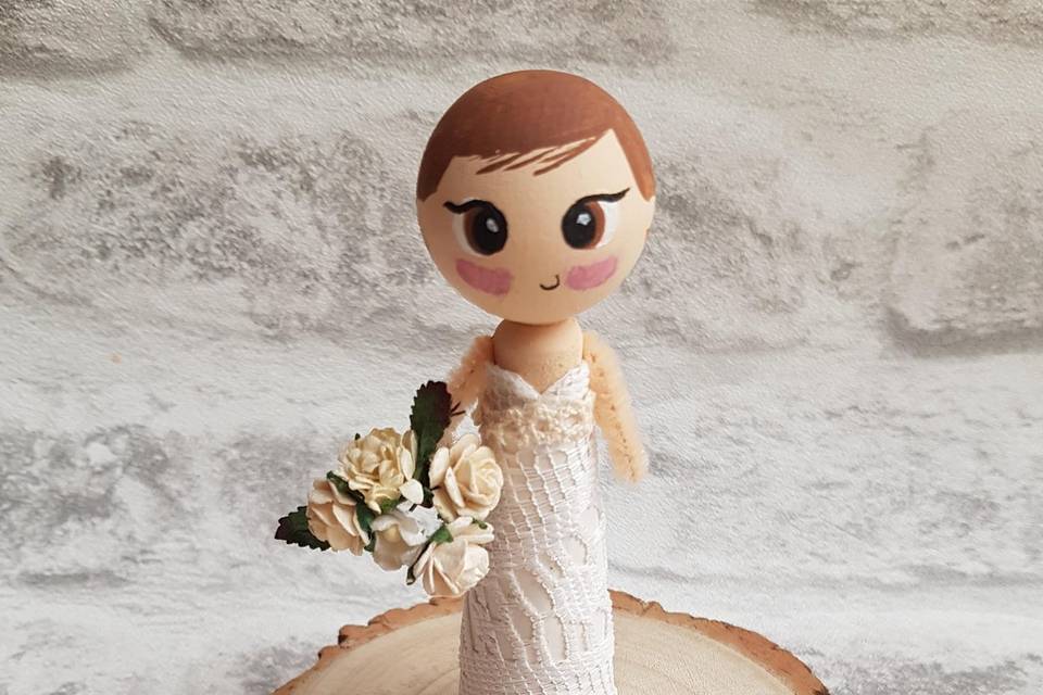 Bridesmaid cake topper