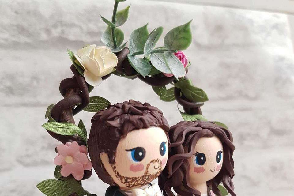 Groom with beard cake toppers