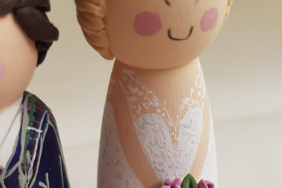 Clay bride bouquet