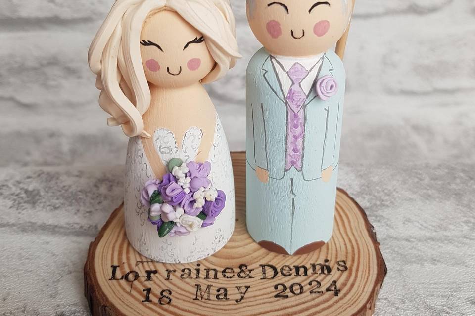 Mr and Mrs wedding toppers