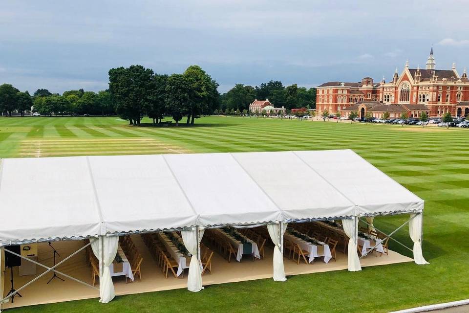 Marquee outside the Pavilion