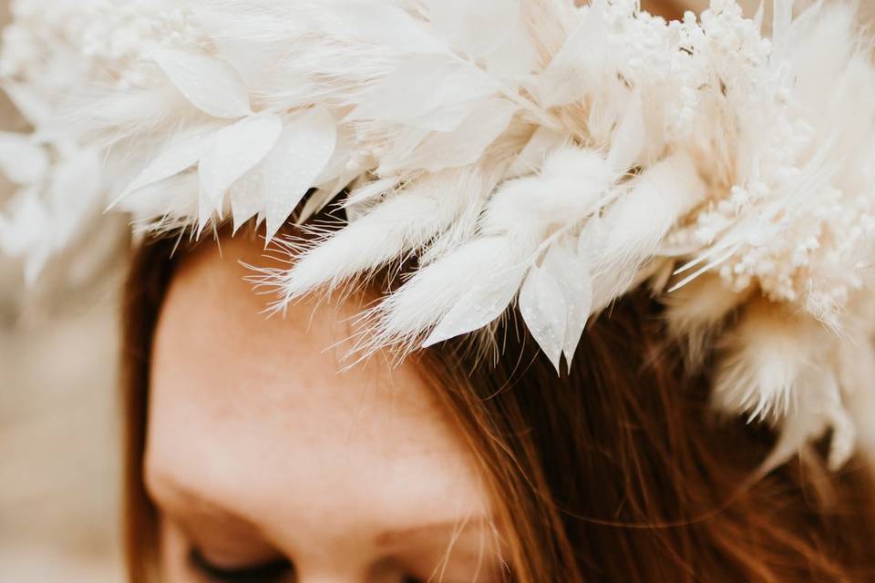 Dried flower crown