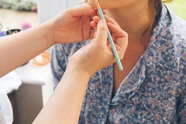 Bridal Makeup Artist at Work