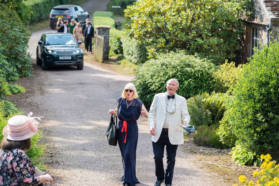 Guests arrive