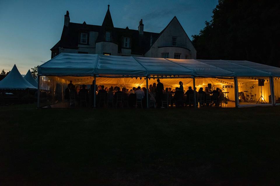 Marquee on Croquet Lawn