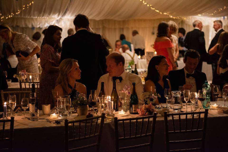 Banqueting style table layout