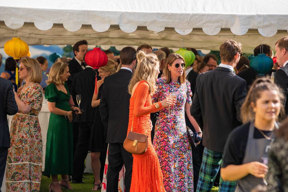 Drinks and canapes