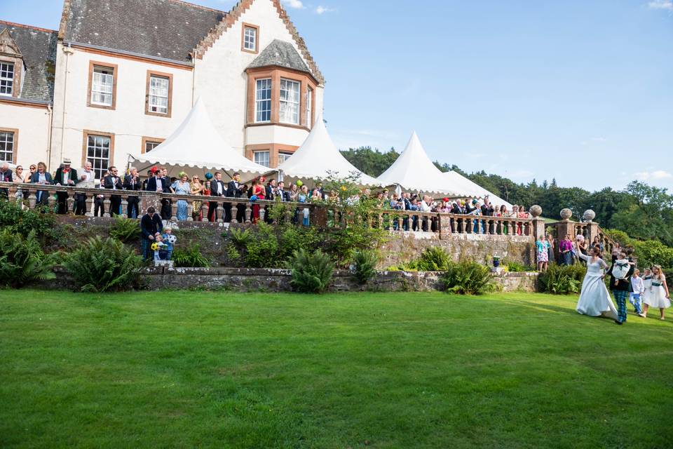 The Bridal Party arrive
