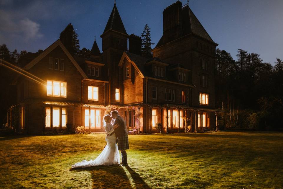 Ardtornish House at night