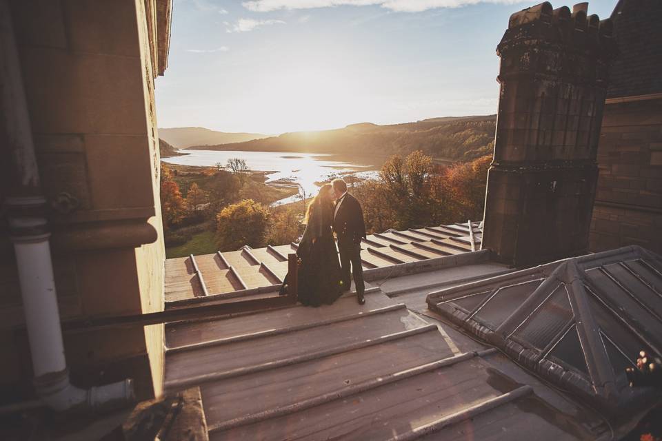 Sunset on the roof