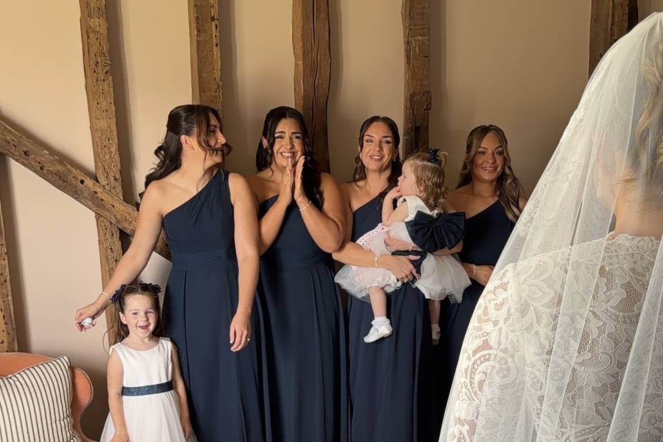 Bridesmaid first look