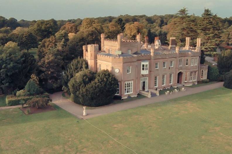 Aerial view of Nonsuch Mansion