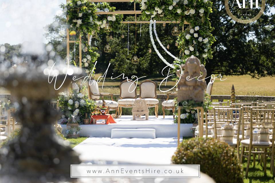 Gold Chuppah Mandap Structure