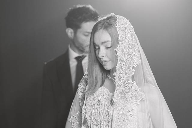 Bride and groom portrait