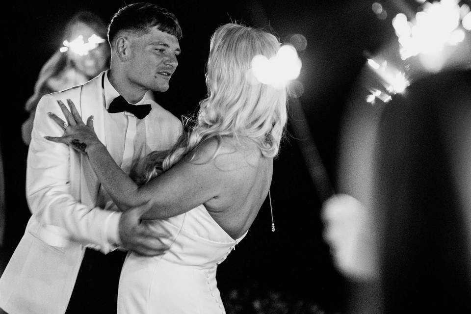 Bride and Groom sparklers