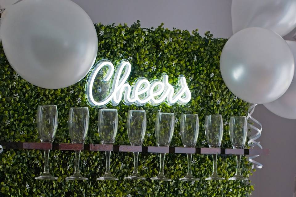 Large prosecco wall