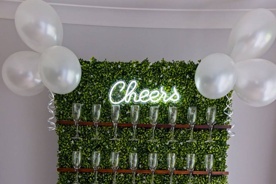 Large prosecco wall