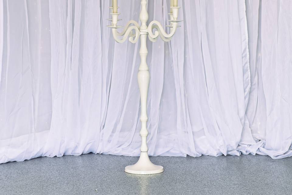 Large White Candelabra