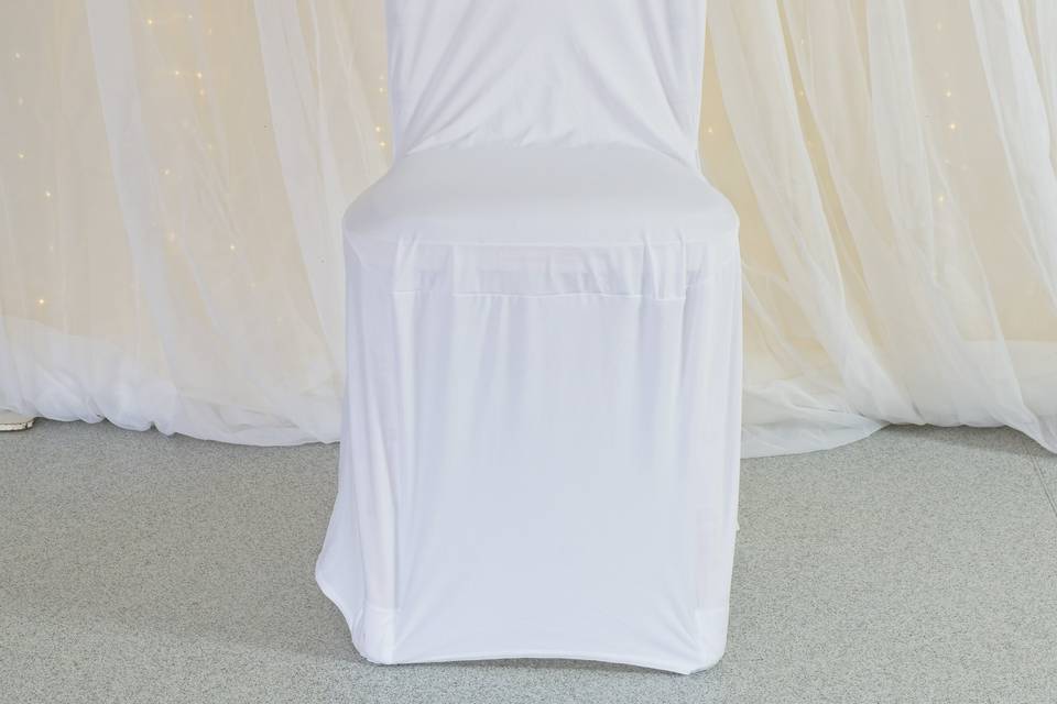 White Spandex Chair Covers