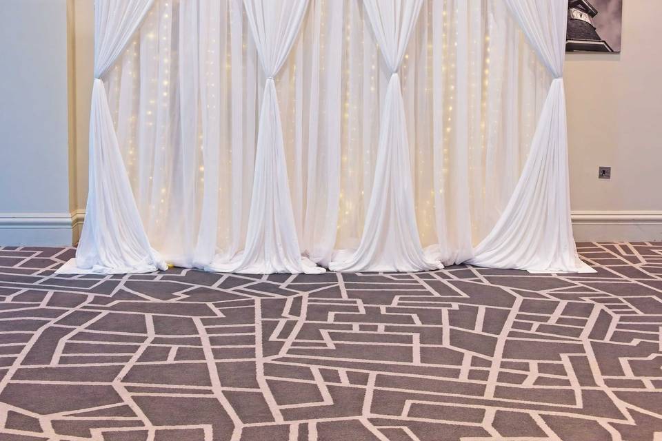 White Drape Backdrop - Style 2