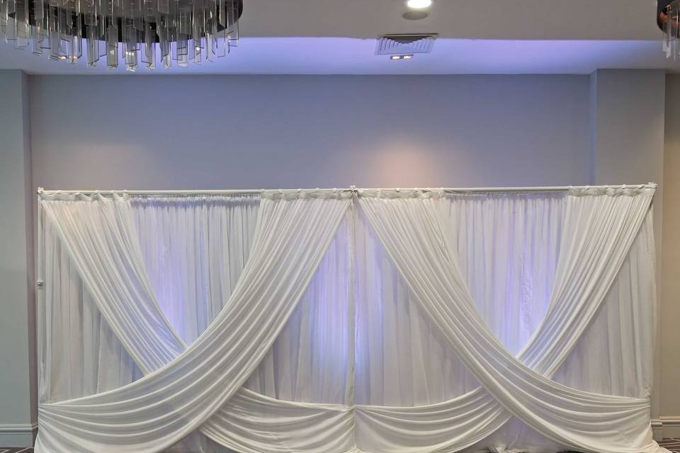 White Drape Backdrop - Style 3