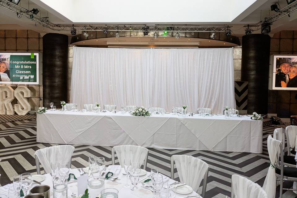 White Drape Backdrop
