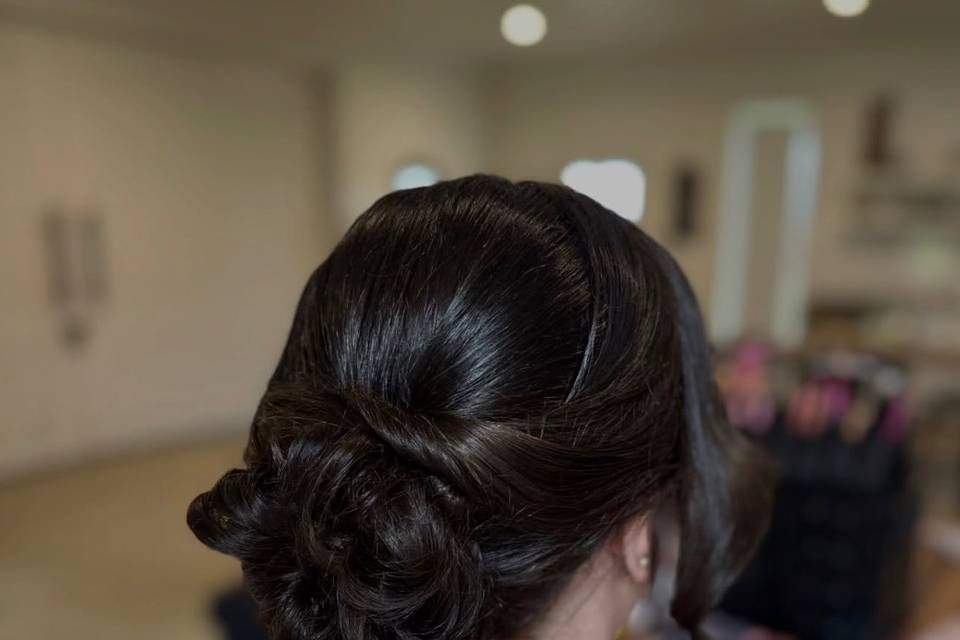 Sophisticated low bun