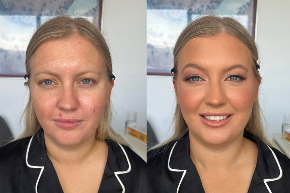 Glam before and after
