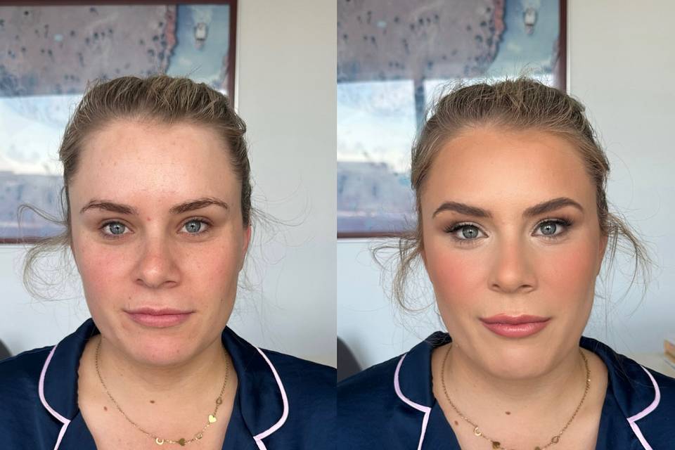 Blushed make-up