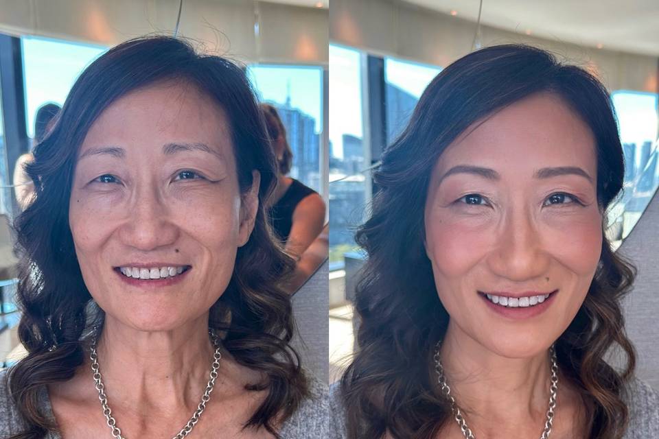 Natural glam hair & make-up