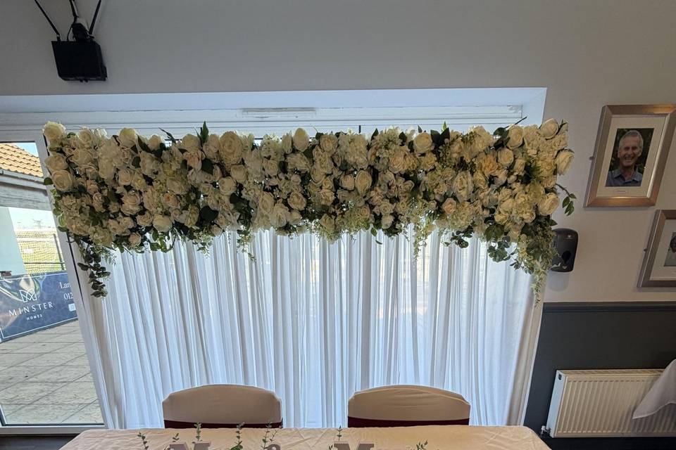 Sweetheart backdrop