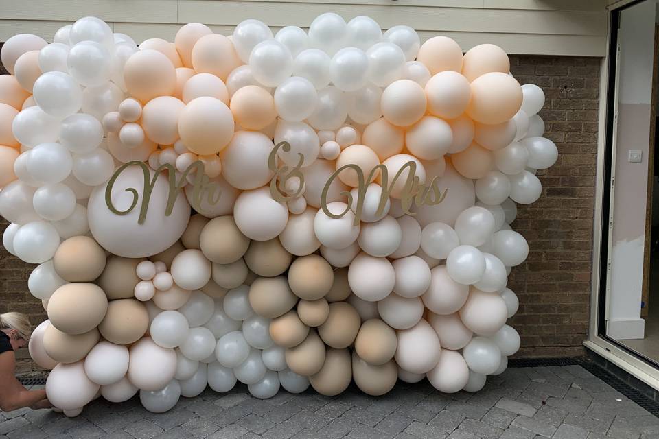 Wedding balloon wall