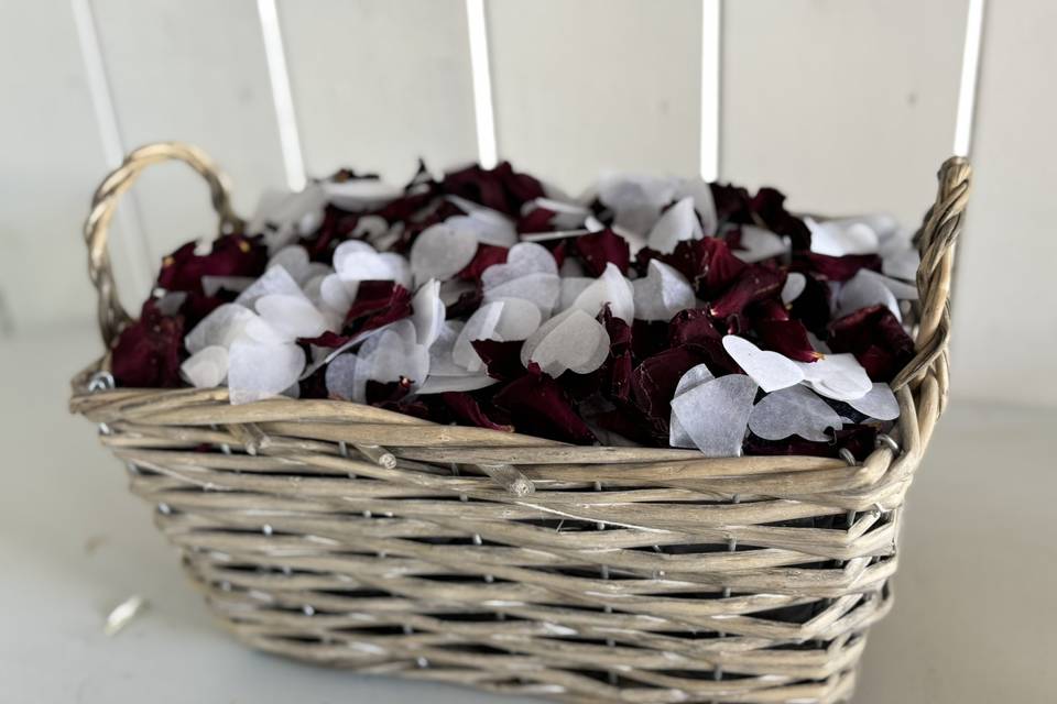 White paper hearts