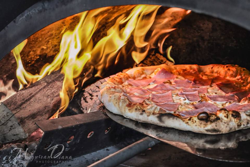 Ham on fire