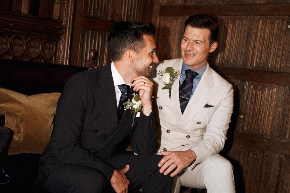 Grooms in Lounge