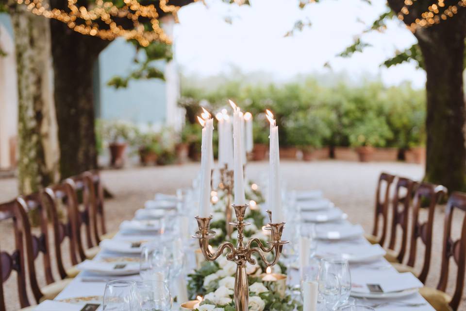 Wedding reception table