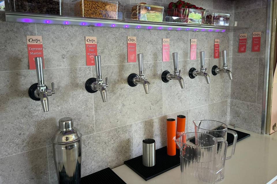 Close up of the taps