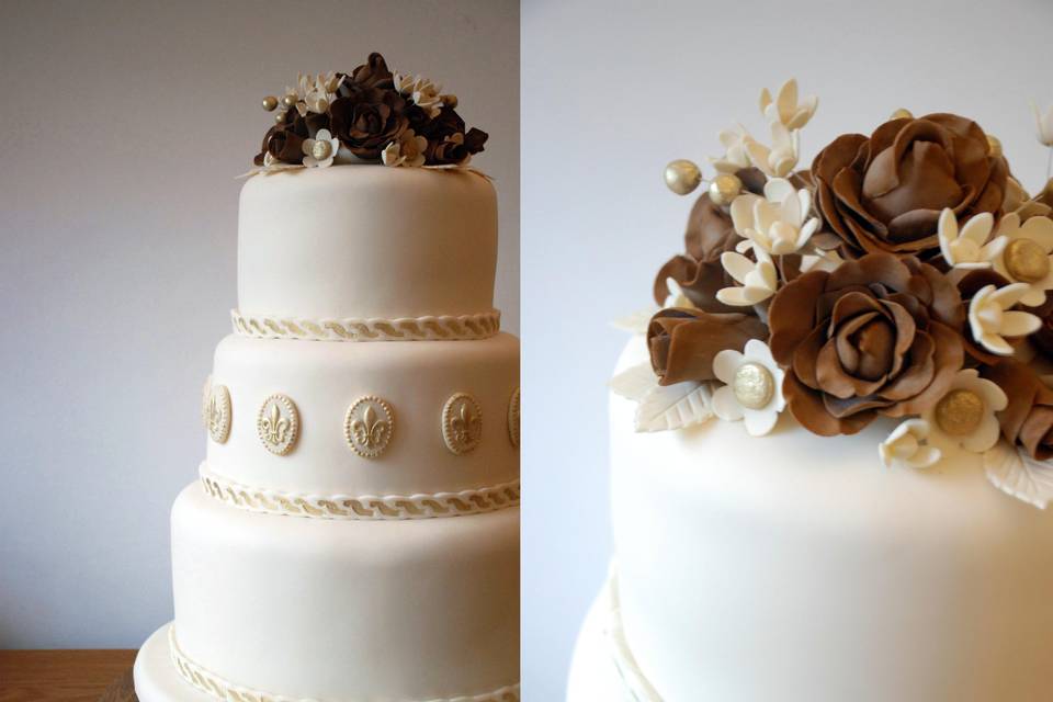 Baroque themed wedding cake