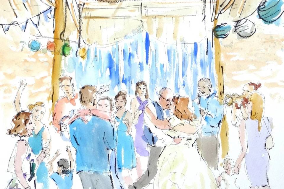 Dance floor drawing