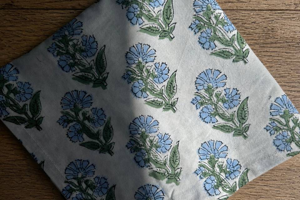 Blue cornflower napkin