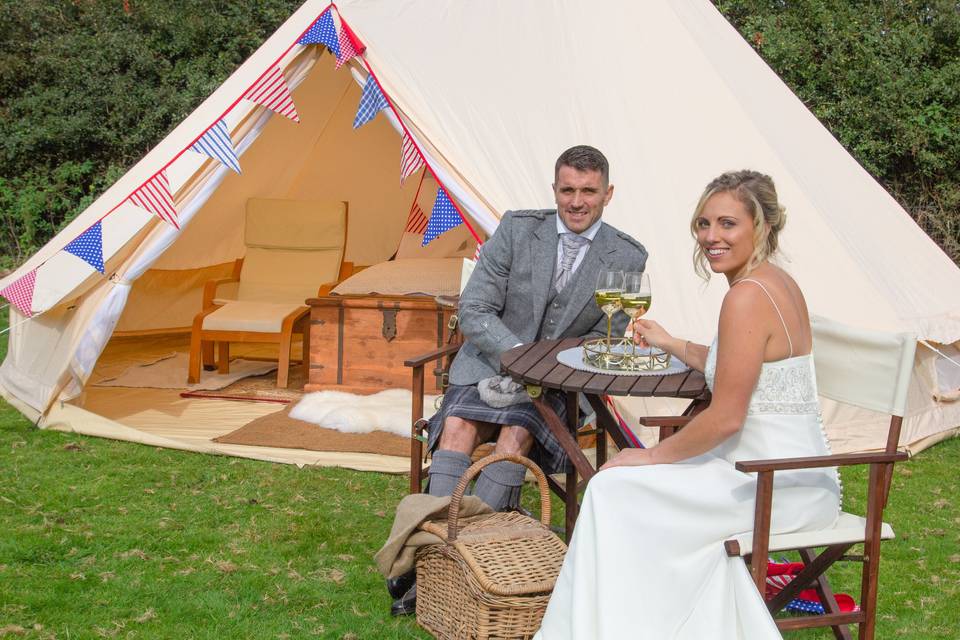 Glamping honeymoon suite