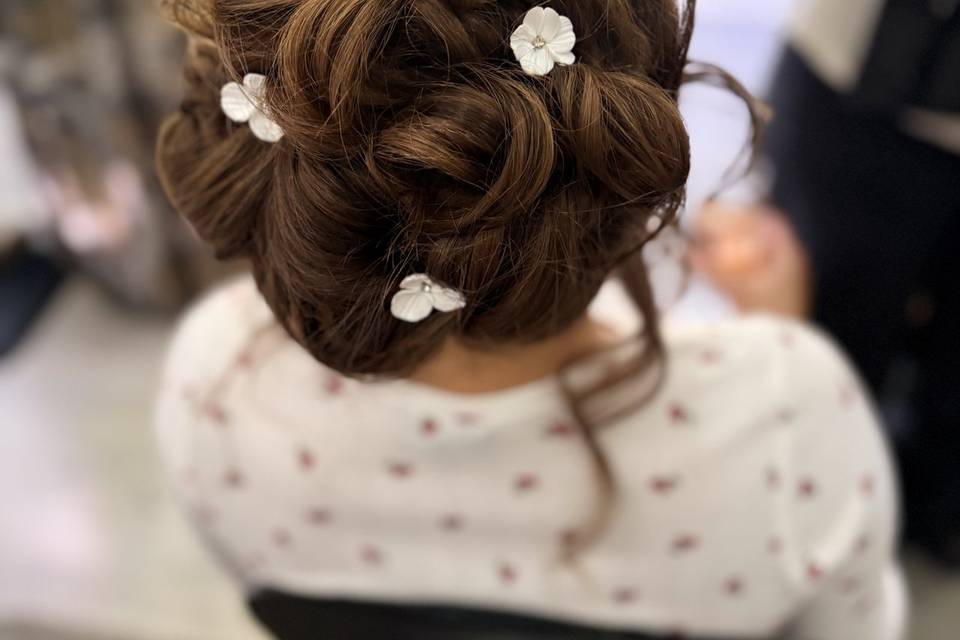 High textured bun