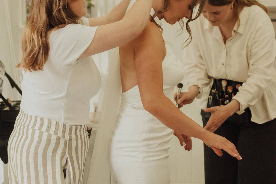 Me completing final touches