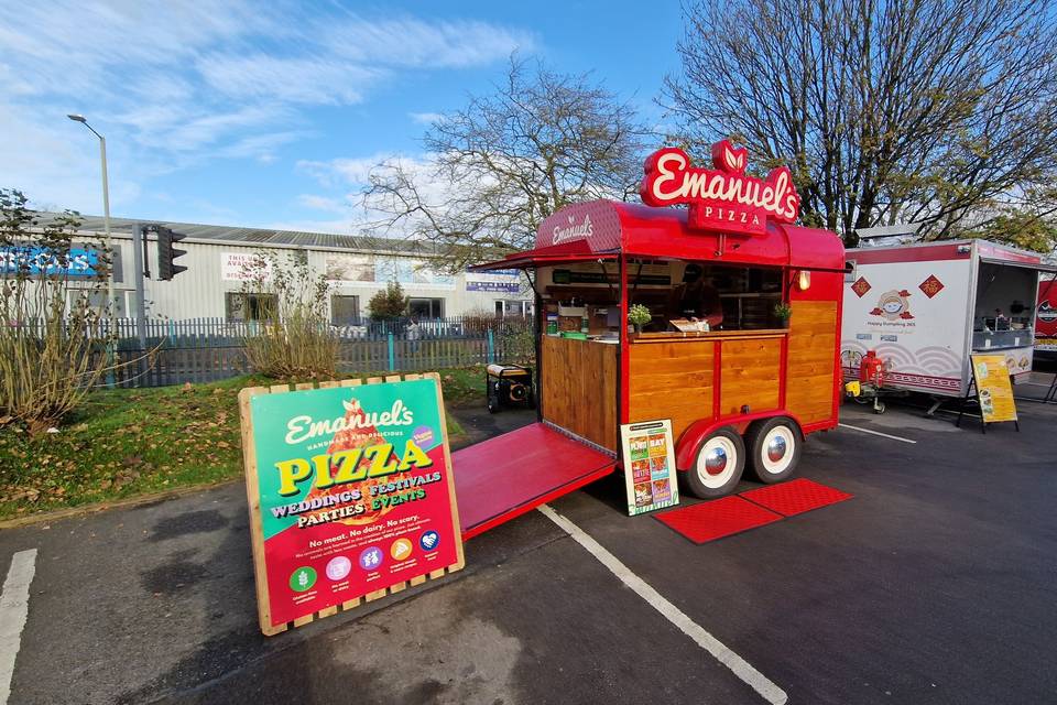 'Bessie' our big red pizza van