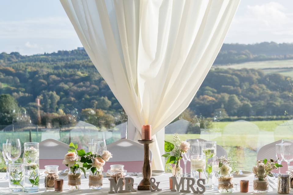 Countryside Views from The Orchard Marquee