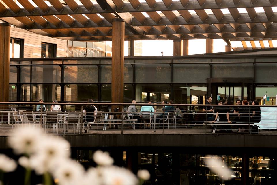 Exterior balcony seating
