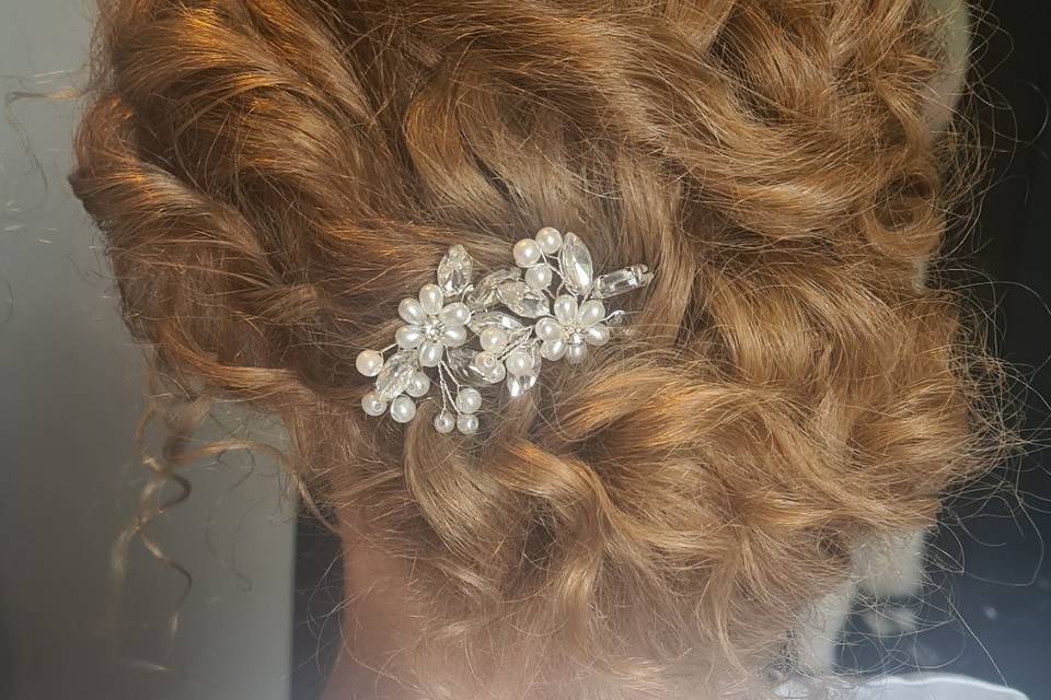 Bridal curly updo