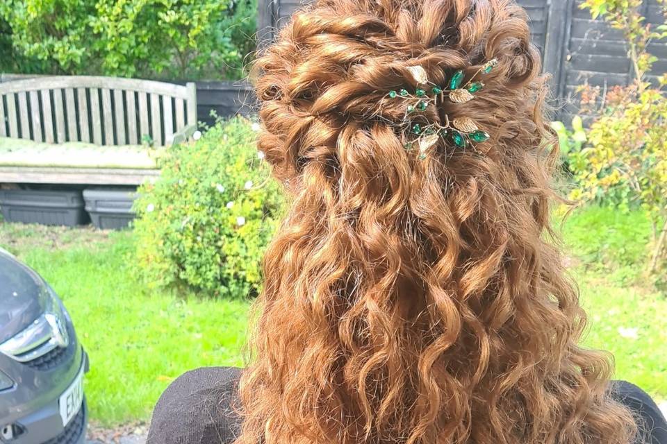 Bridal curly updo